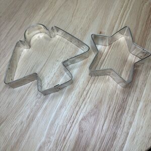 Silver Angel and Star Cookie Cutters